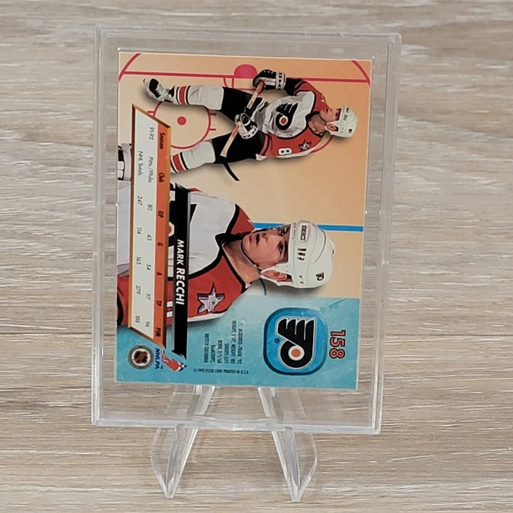 Mark Recchi Autographed 1992 93 Fleer Ultra Philadelphia Flyers Hockey Card - Picture 2 of 6